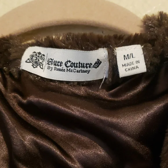Plush Brown Teddy Jacket with Satin Lining - Picture 2 of 6